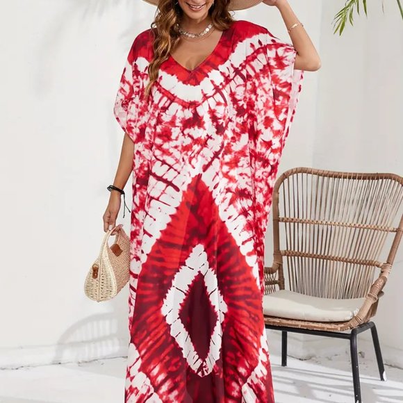 Dresses & Skirts - Kaftan Dress Tie Dye Maxi Cover Up Caftan NWT